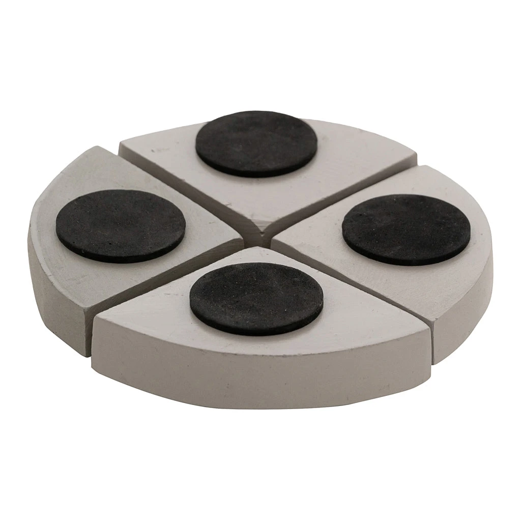 Plant Pot Feet - Set Of 4 - Clouded Grey 3 Plant Pot Feet - Set Of 4 - Clouded Grey