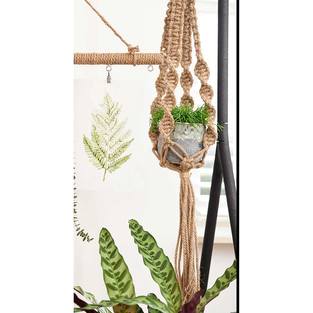 Plant Pot Jute Macrame Hanging Rope - Mara 5 Plant Pot Jute Macrame Hanging Rope - Mara - Image 3