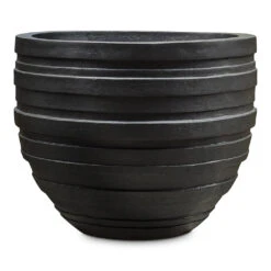 Polystone Coated Junar Planter - Smoke