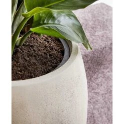 Polystone Coated Plain Balloon Planter - Natural -Hortology Plants Shop Polystone Coated Plain Balloon Planter Natural Liner
