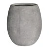 Polystone Coated Plain Balloon Planter - Raw Grey