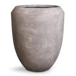 Polystone Coated Plain Coppa Planter - Raw Grey -Hortology Plants Shop Polystone Coated Plain Coppa Planter Raw Grey 45x55cm
