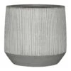 Harith Ridged Plant Pot - White Stripe -Hortology Plants Shop Ridged Harith Plant Pot White Stripe 42x38cm