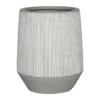 Harith High Ridged Plant Pot - White Stripe -Hortology Plants Shop Ridged Tall Harith Plant Pot White Stripe 40x48cm