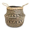 Seagrass Tribal Basket - Black Lined 2 Seagrass Tribal Basket - Black Lined -Hortology Plants Shop Seagrass Tribal Basket Black Lined 30x25cm
