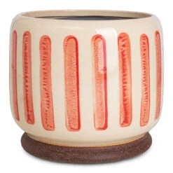 Stripe Plant Pot - Red 13 Stripe Plant Pot - Red -Hortology Plants Shop Stripe Pot Red 16x13cm