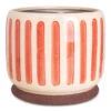 Stripe Plant Pot - Red