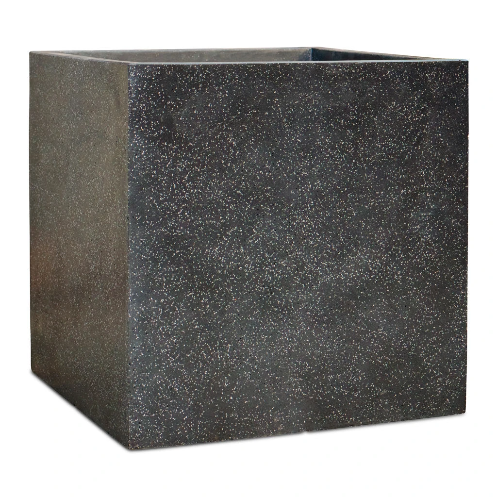 Terrazzo Cube Planter - Black 3 Terrazzo Cube Planter - Black