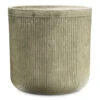 Vertical Rib Cylinder Planter - Green