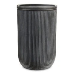 Vertical Rib Tall Planter - Anthracite