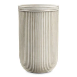 Vertical Rib Tall Planter - Beige 7 Vertical Rib Tall Planter - Beige -Hortology Plants Shop Vertical Rib Tall Planter Beige 30x47cm