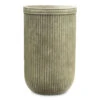 Vertical Rib Tall Planter - Green